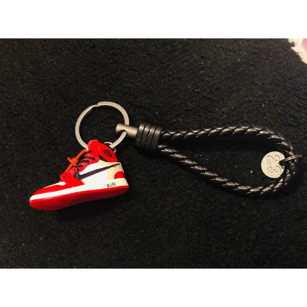 Nike Off-white Chicago Air Jordan 1 Sneakers Mini Model Rings Keychain